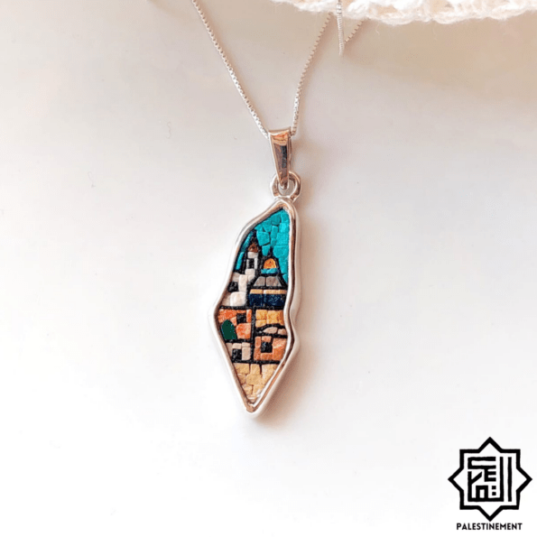 Collier Al Quds en mini-mosaiques