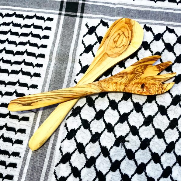 Set fourchette-cuillère en bois d’olivier – Image 4