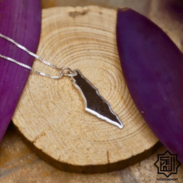 Pendentif Carte de la Palestine avec Terre de Jérusalem – Image 3