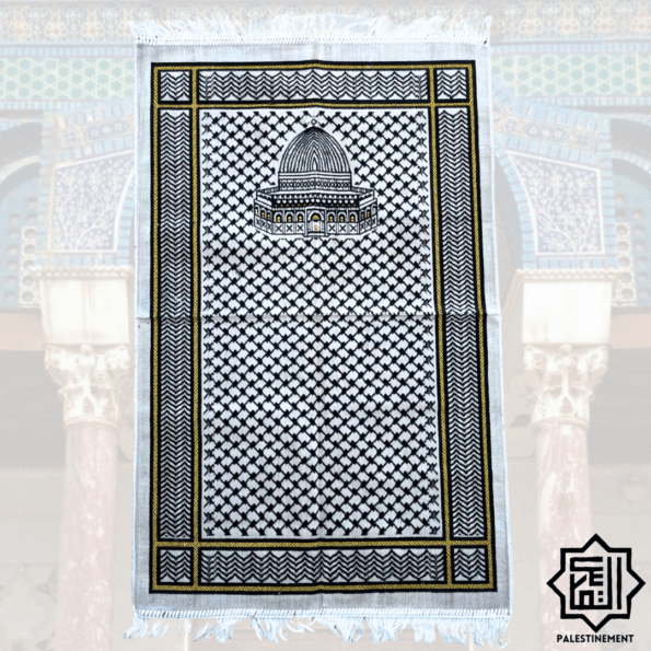 "Dome of the Rock" Prayer Rug with Keffiyeh Pattern